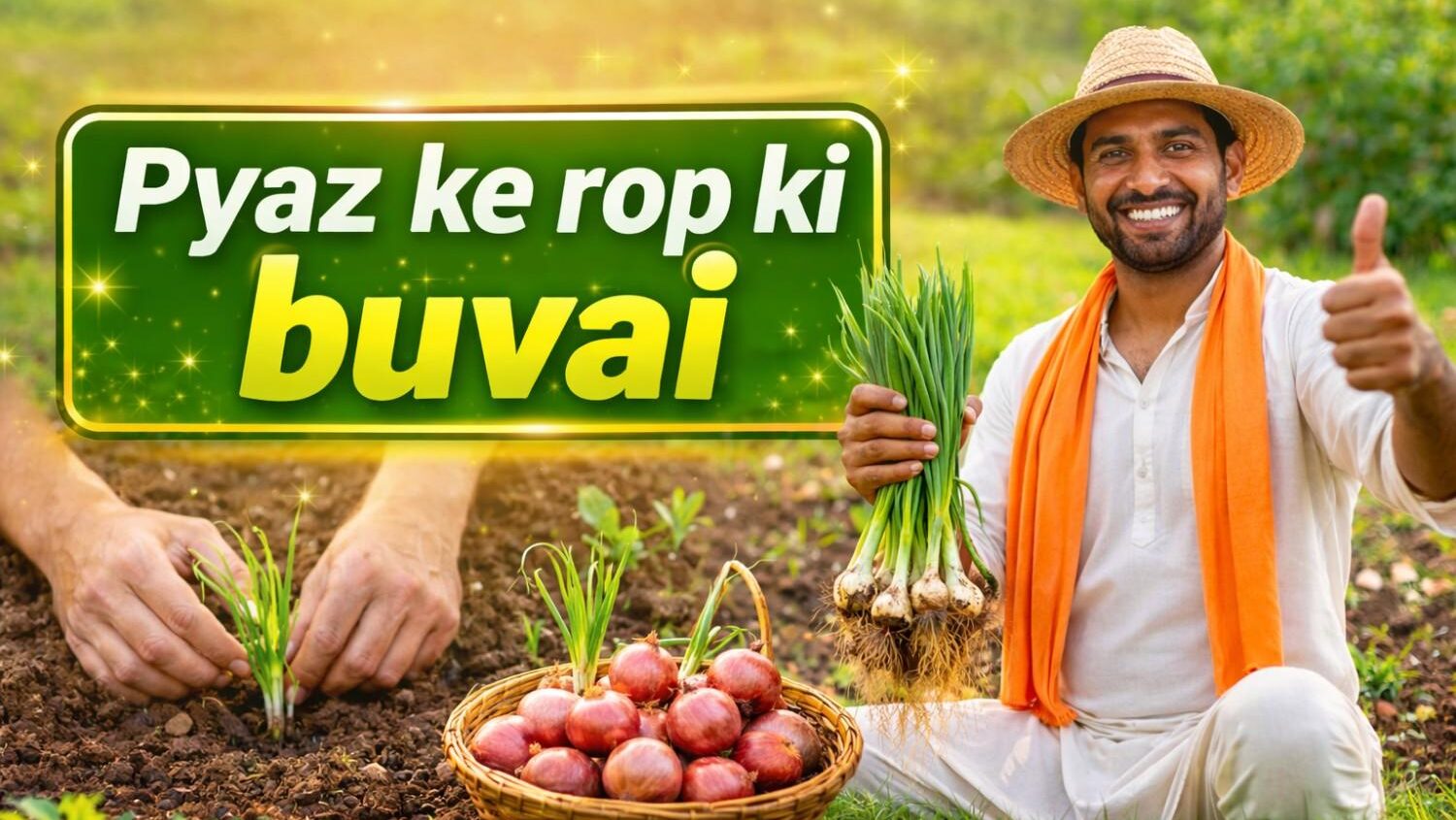 Pyaz ke rop ki buvai